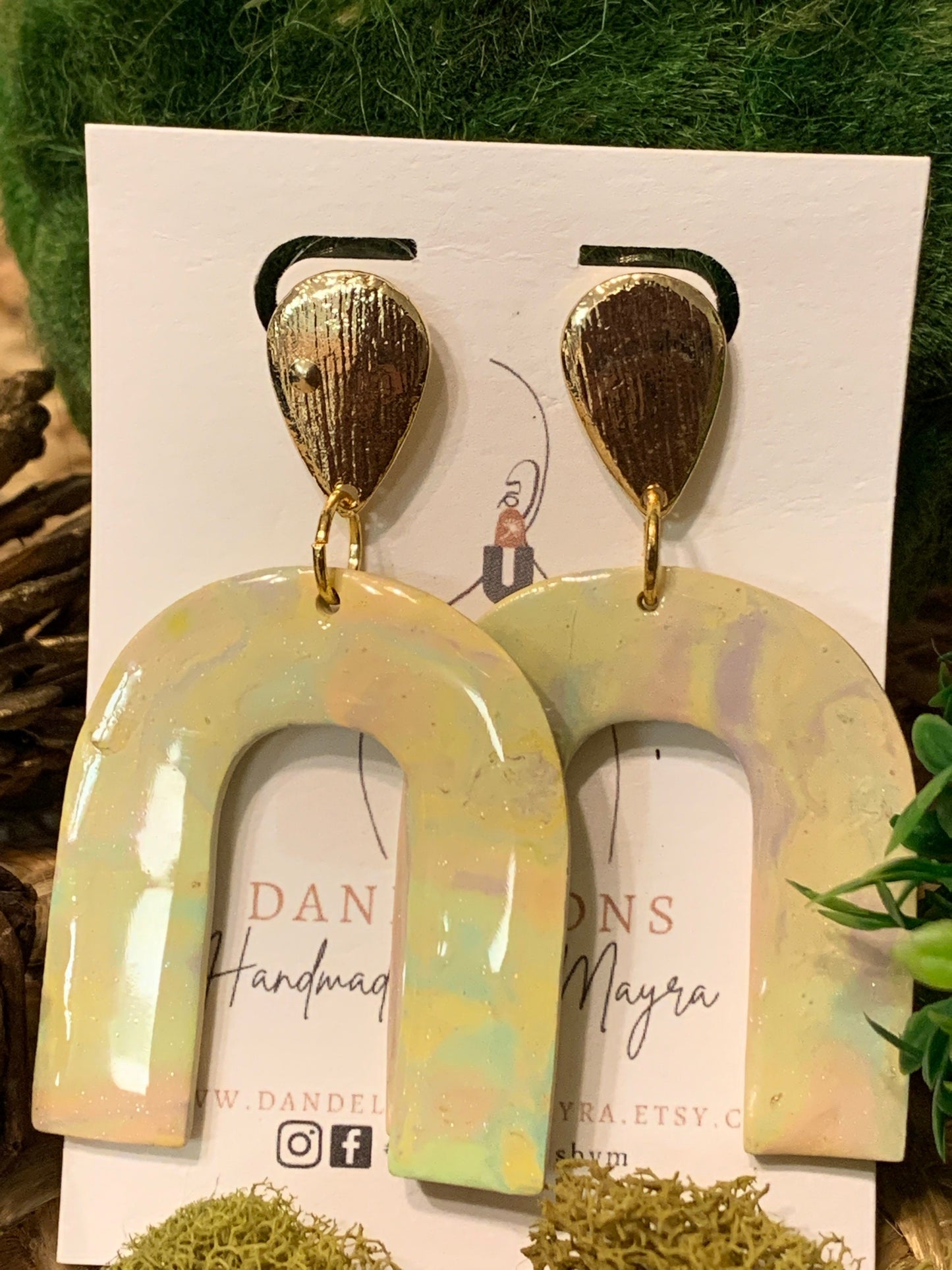 Pastel Colors Dangle Earrings