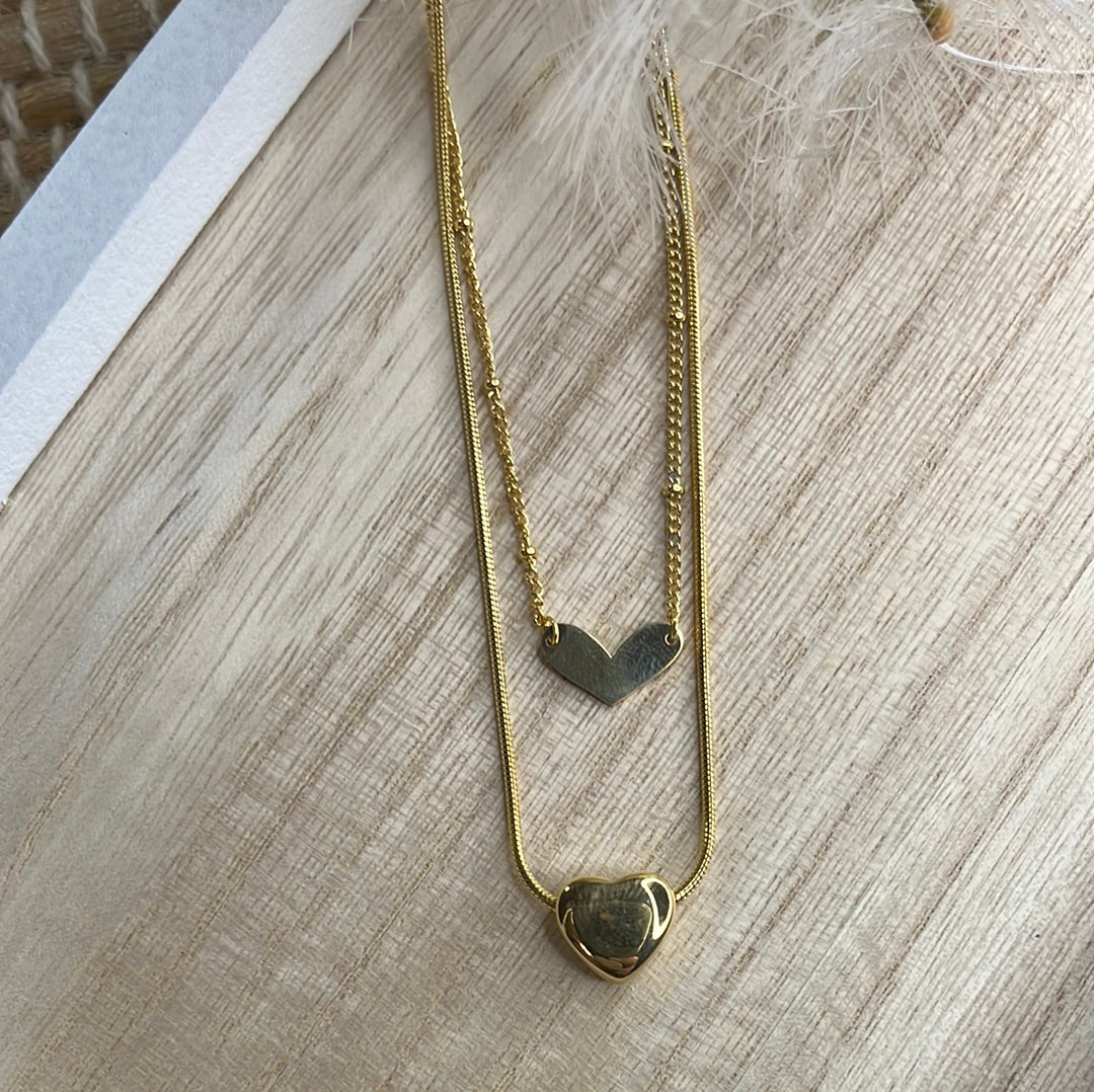 Hearts Layered Necklace