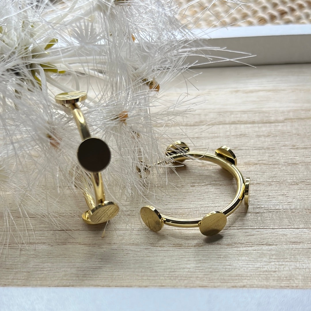 14k Gold Plated Hoops